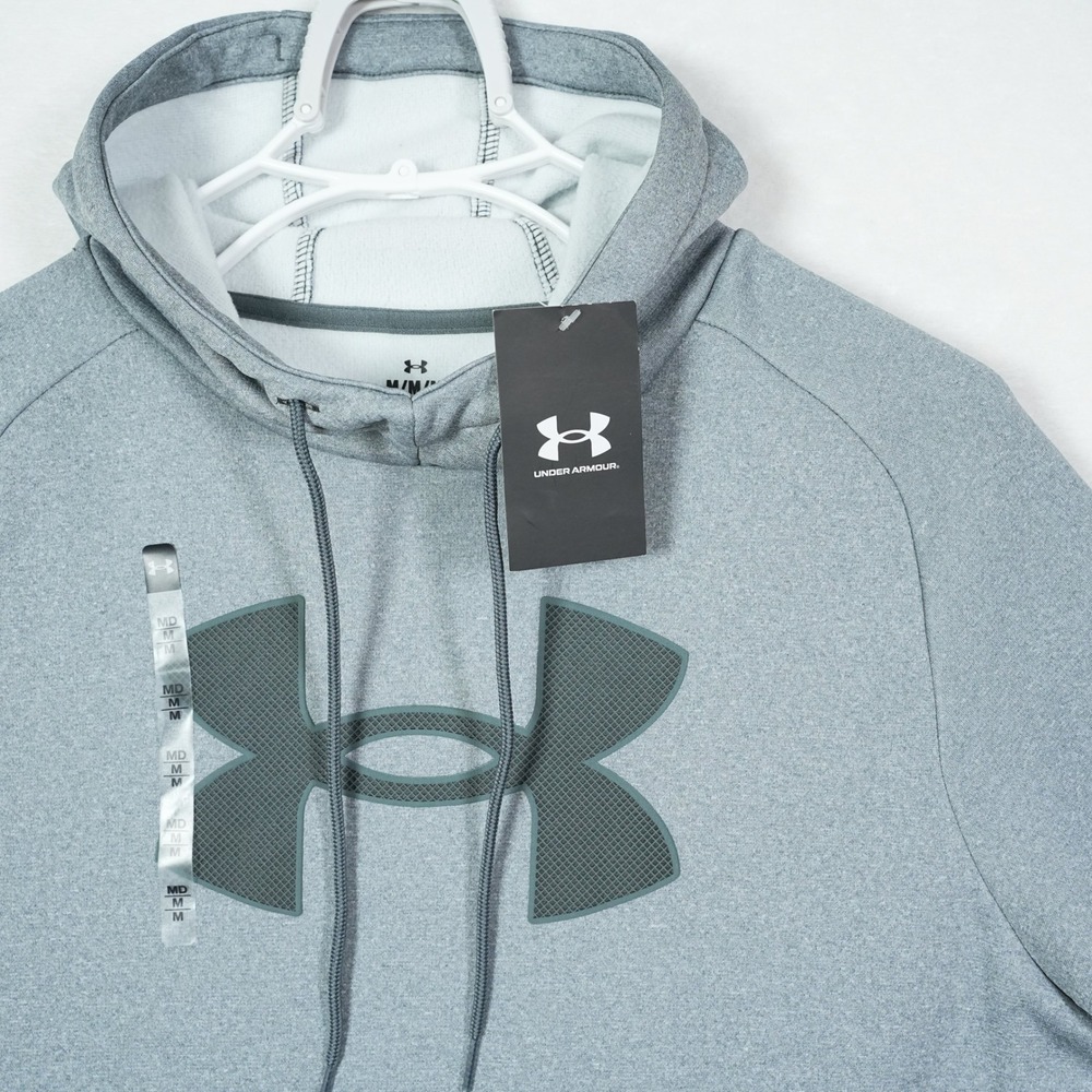 Under Armour Mens Armour Fleece Big‎ Logo Hoodie Grey 1379854 Medium NWT